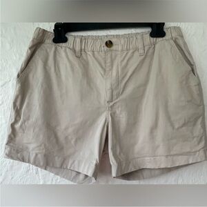Chubbies Original SkysOut ThighsOut khaki shorts, elastic waist, pockets; size M
